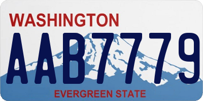WA license plate AAB7779