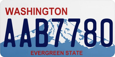 WA license plate AAB7780