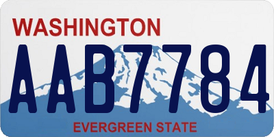 WA license plate AAB7784