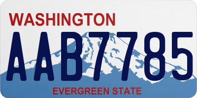 WA license plate AAB7785