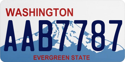 WA license plate AAB7787