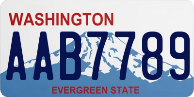 WA license plate AAB7789