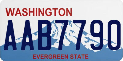 WA license plate AAB7790