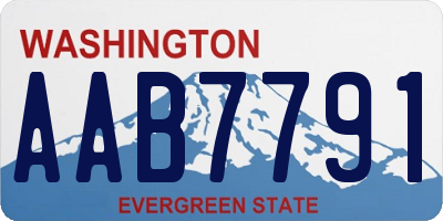WA license plate AAB7791