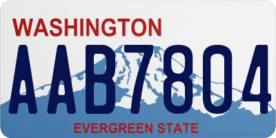 WA license plate AAB7804