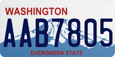 WA license plate AAB7805