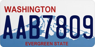 WA license plate AAB7809