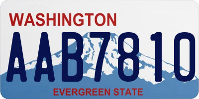 WA license plate AAB7810
