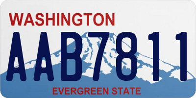 WA license plate AAB7811