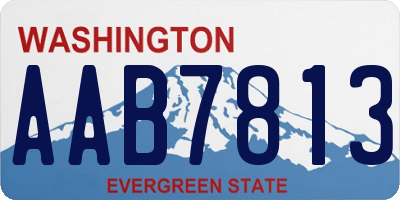 WA license plate AAB7813