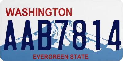 WA license plate AAB7814