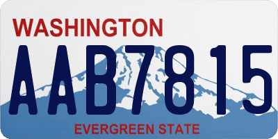 WA license plate AAB7815