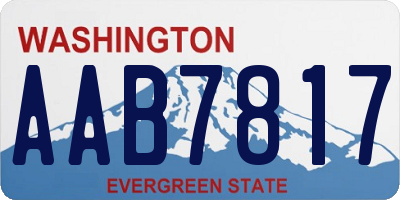 WA license plate AAB7817