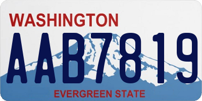 WA license plate AAB7819