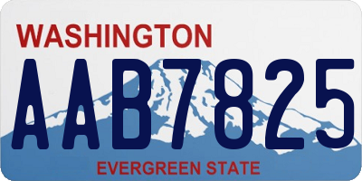 WA license plate AAB7825