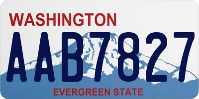 WA license plate AAB7827