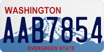 WA license plate AAB7854