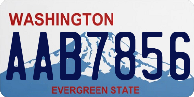 WA license plate AAB7856