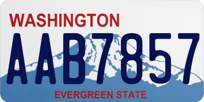 WA license plate AAB7857