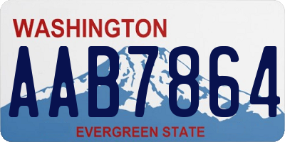 WA license plate AAB7864