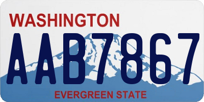 WA license plate AAB7867