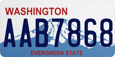 WA license plate AAB7868