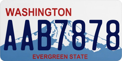 WA license plate AAB7878