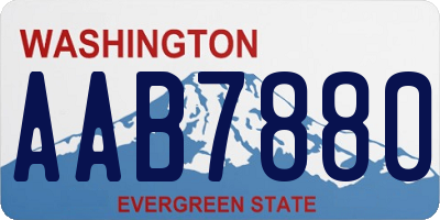 WA license plate AAB7880
