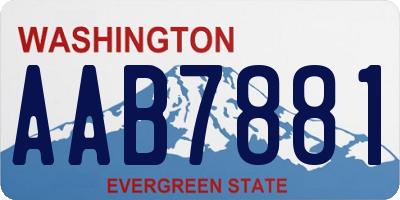 WA license plate AAB7881