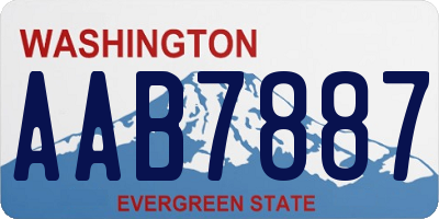 WA license plate AAB7887