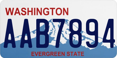 WA license plate AAB7894
