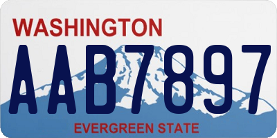 WA license plate AAB7897