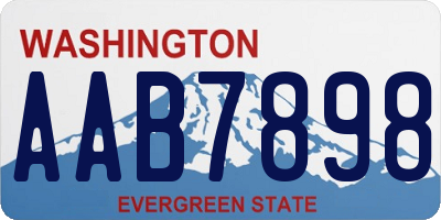 WA license plate AAB7898