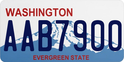 WA license plate AAB7900