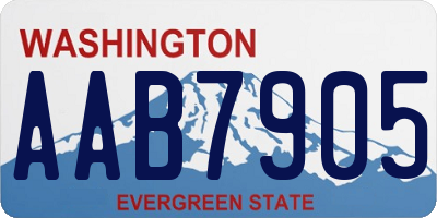 WA license plate AAB7905