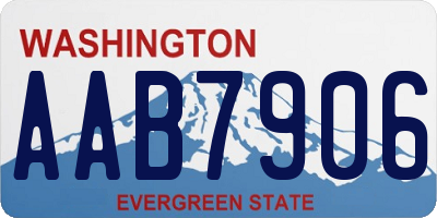 WA license plate AAB7906
