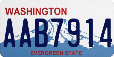 WA license plate AAB7914