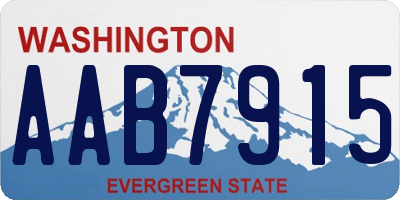 WA license plate AAB7915