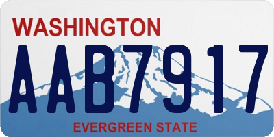 WA license plate AAB7917