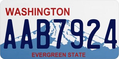 WA license plate AAB7924