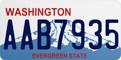 WA license plate AAB7935