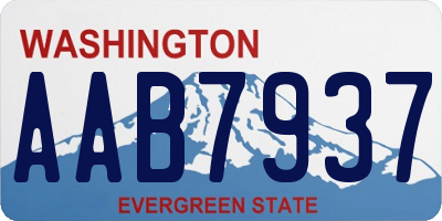 WA license plate AAB7937