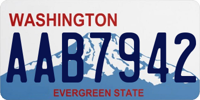WA license plate AAB7942