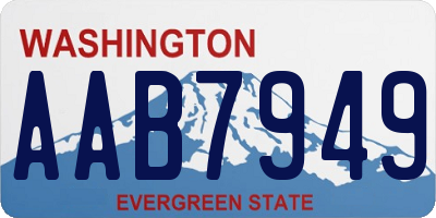 WA license plate AAB7949