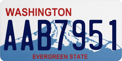 WA license plate AAB7951
