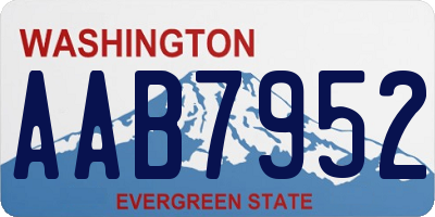 WA license plate AAB7952
