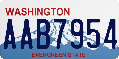 WA license plate AAB7954