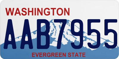 WA license plate AAB7955