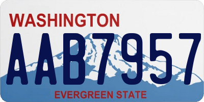 WA license plate AAB7957