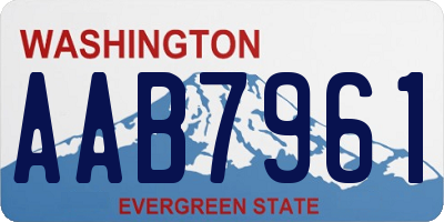 WA license plate AAB7961